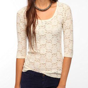 Urban Outfitters Pins & Needles Floral Lace Top
